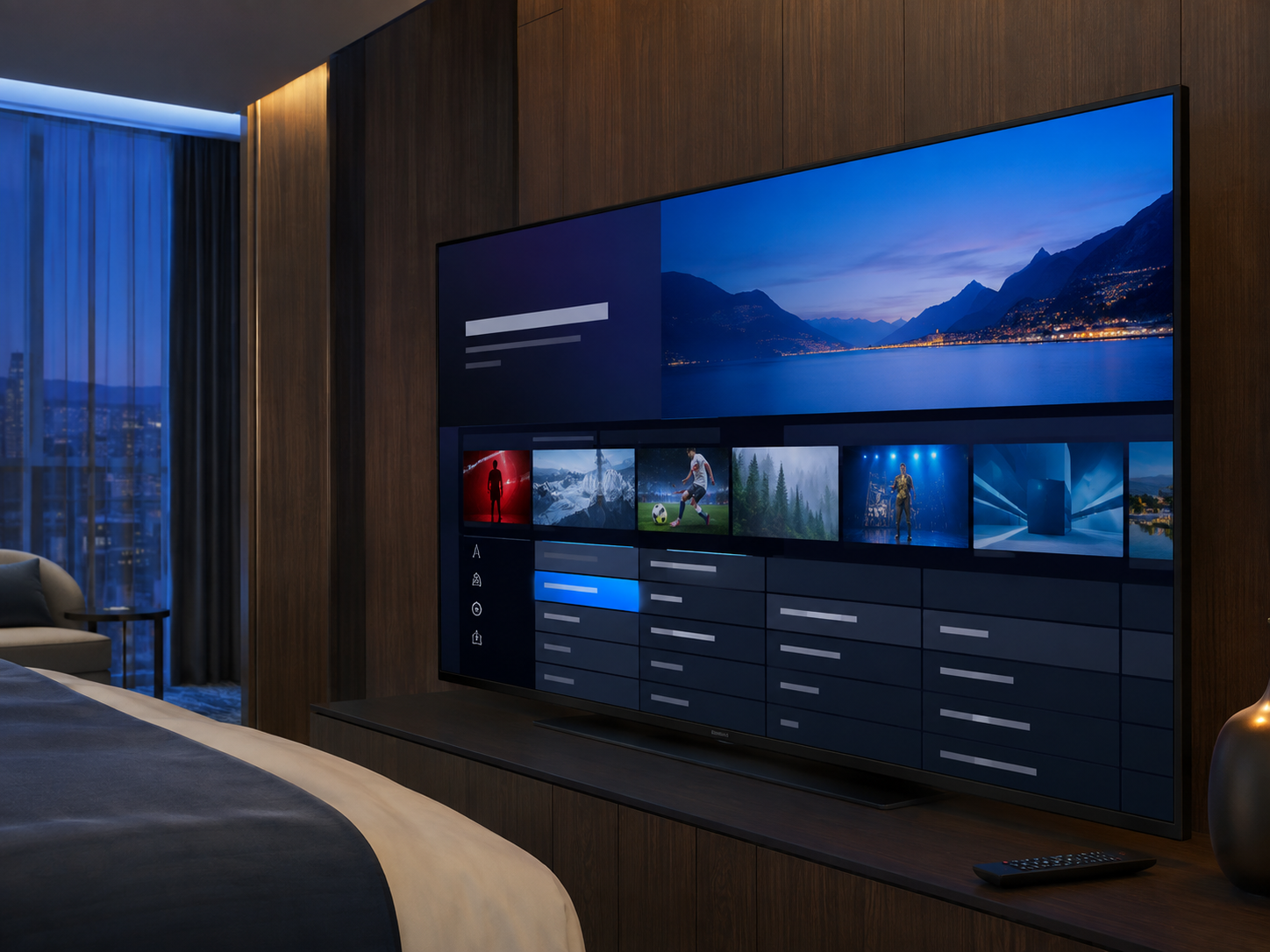 Hospitality TV guest experience concept